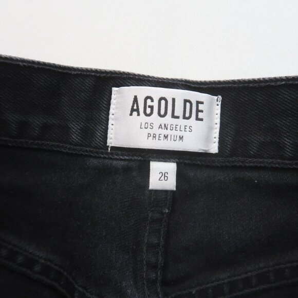 Agolde 90's Mid Rise Loose Fit Jeans in Black Size 26 - Picture 8 of 12